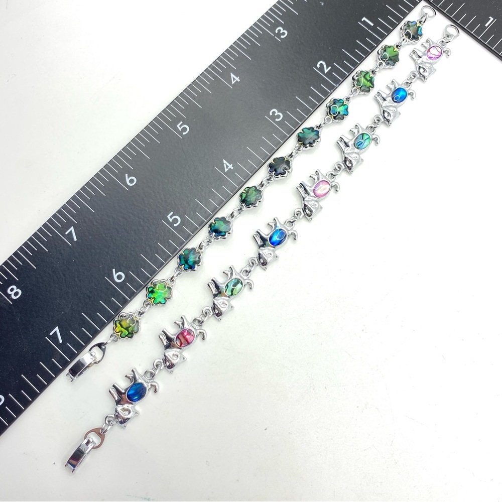 Paua Shell Bracelets Multi-Colored Cat Bracelet B… - image 5